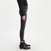Image 2 of LEVI’S mile high super skinny dark gray studded jeans