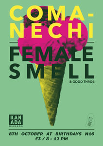 Image of Comanechi / Female Smell 7" Preorder & London show ticket