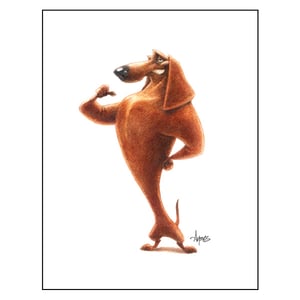 Image of "A Real Wiener" Dachshund Print