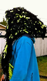 Image 1 of Shamb Hood Black with Lime Green