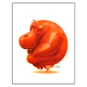 Image of "Le Penseur" (The Thinker) Hippo Print