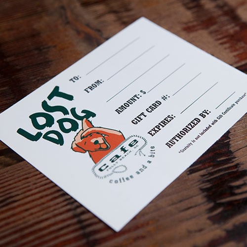 Image of Lost Dog Cafe Gift Certificate