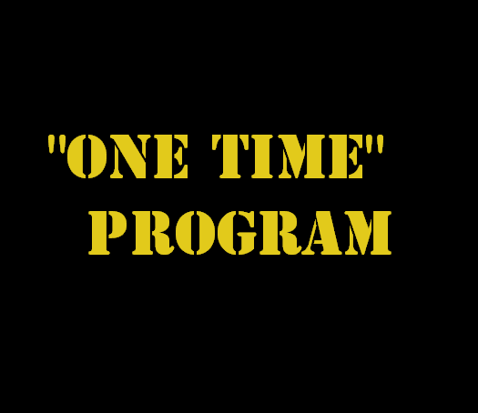 Image of "One Time" Program