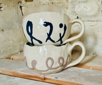 Image 1 of Pinched cup with pale pink line