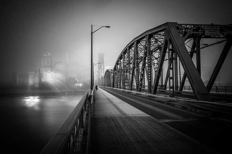 Image of Hawthorne in the Fog: Kodak Metallic Print