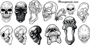Image of Skulls Vector Pack