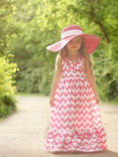 Image of Maxi halter chervon dress PINK