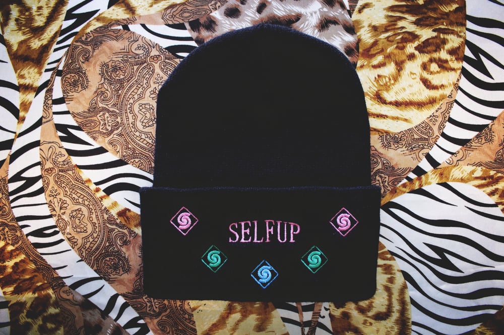 Image of Color Diamonds Beanie in Black