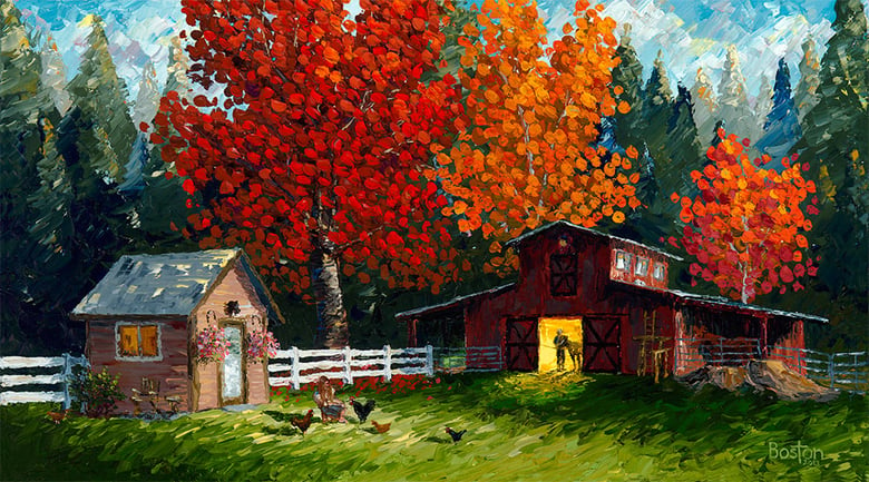 Image of The Ferris Farm oil painting