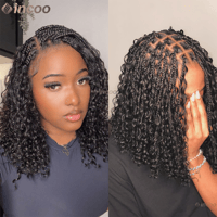 Image 3 of Boxed & Beautiful: 12” Knotless Braided Lace Wig for Black Royalty