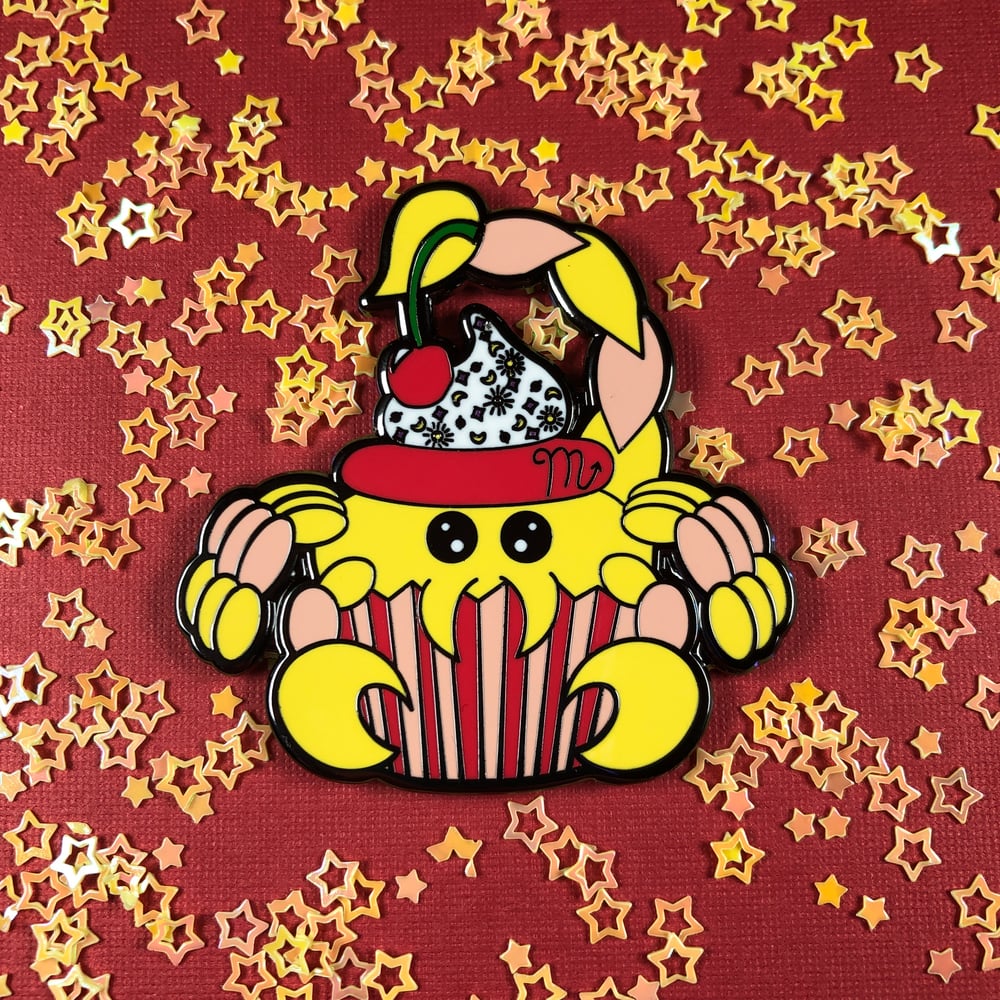Image of Scorpio Cupcake Pin