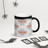 Image 1 of Spooky Bean Matte Black Magic Mug