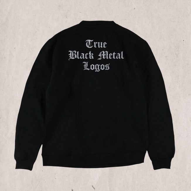 Image of True Black Metal Logos - Silver Edition Crewneck