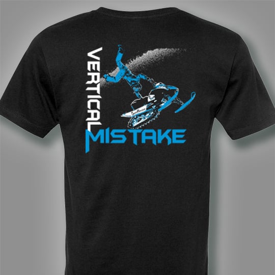 Image of Vertical Mistake Logo T Black