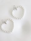 PEARL HEART EARRINGS (silver or gold)
