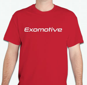 Image of Red Exomotive Logo T-Shirt
