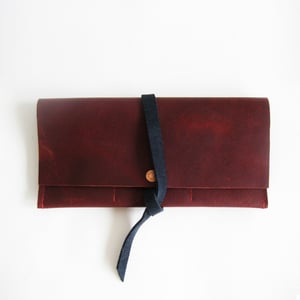 Image of Leather Wrap Wallet // Rust