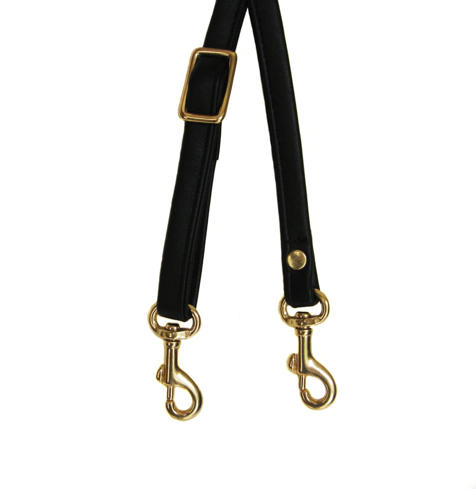 55" (inch) Adjustable Leather Strap - .5" Wide - BRASS or NICKEL #19