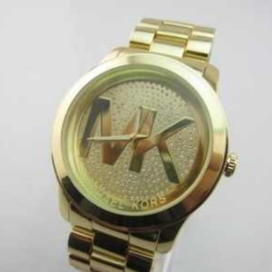 Image of Michael  Kors Logo Goldtone Unisex Watch