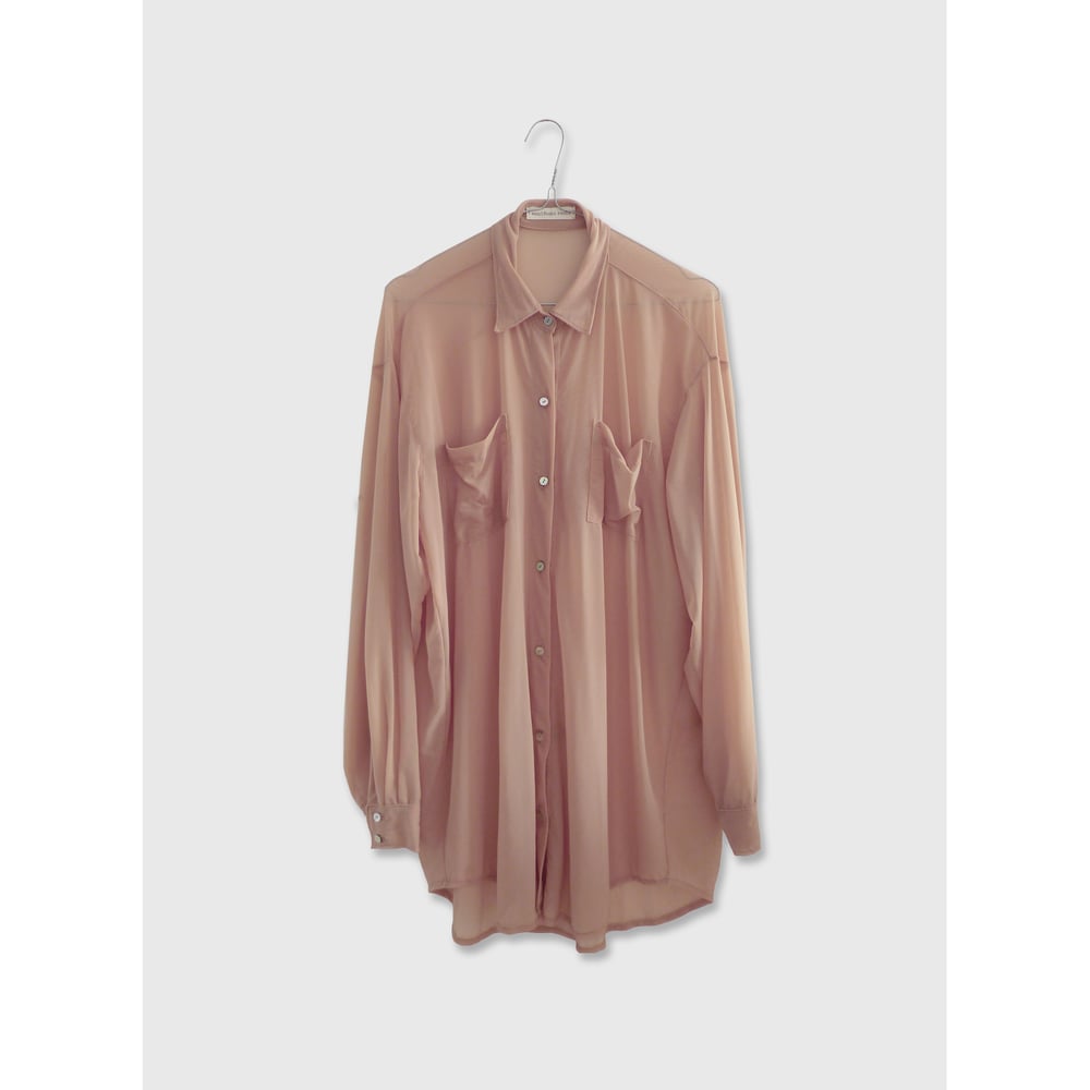 Image of Nude TULLE BLOUSE
