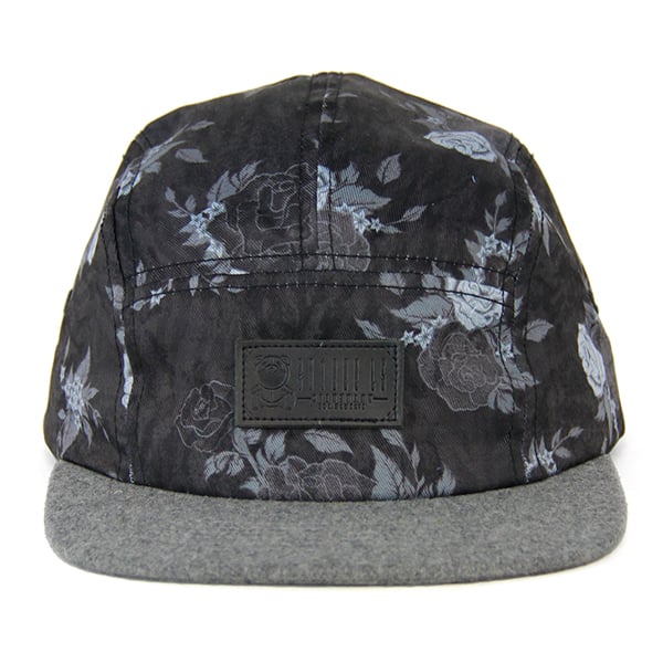 Image of FLORAL TIGER Gray 5 Panel Hat w Wool Brim
