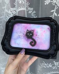 ‘Soot Cat’ Original Painting ~ Framed