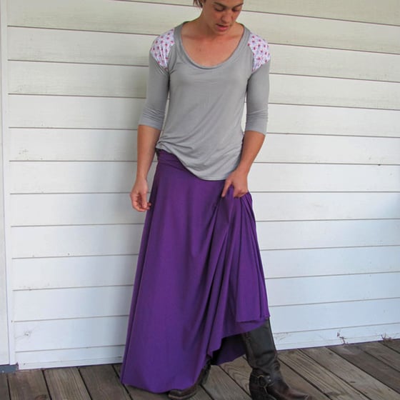 Image of Circle Maxi Skirt - Royal Purple