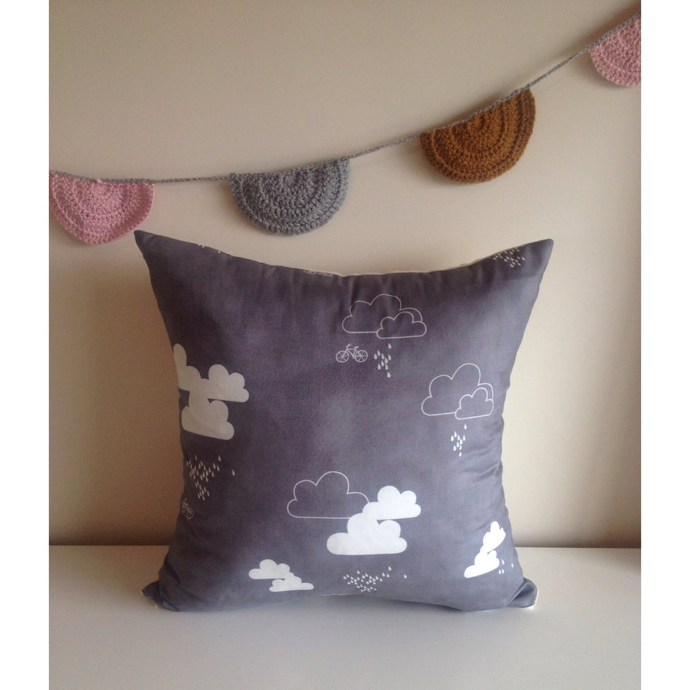 Image of Grey rainy day cushion cover