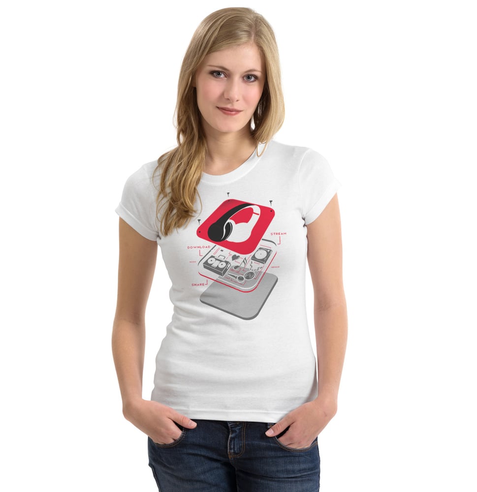 Image of My Mixtapez T-Shirt (White for Women)