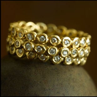 Image of 18K Diamond Bezel Rings