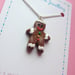 Image of Gingerbread Man Necklace