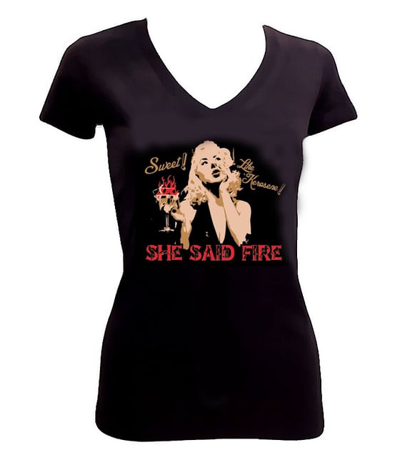 Image of Unisex "Kerosene" Black V-neck