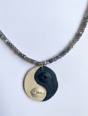Yin Yang beaded necklace #1