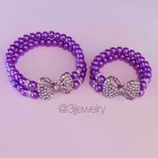 Image of Silver Double Strand Bow Bracelet