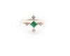 Emerald Pink Cross Ring
