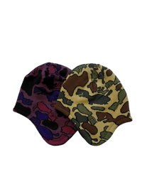Image 1 of tortoise camo ear flap beanie 