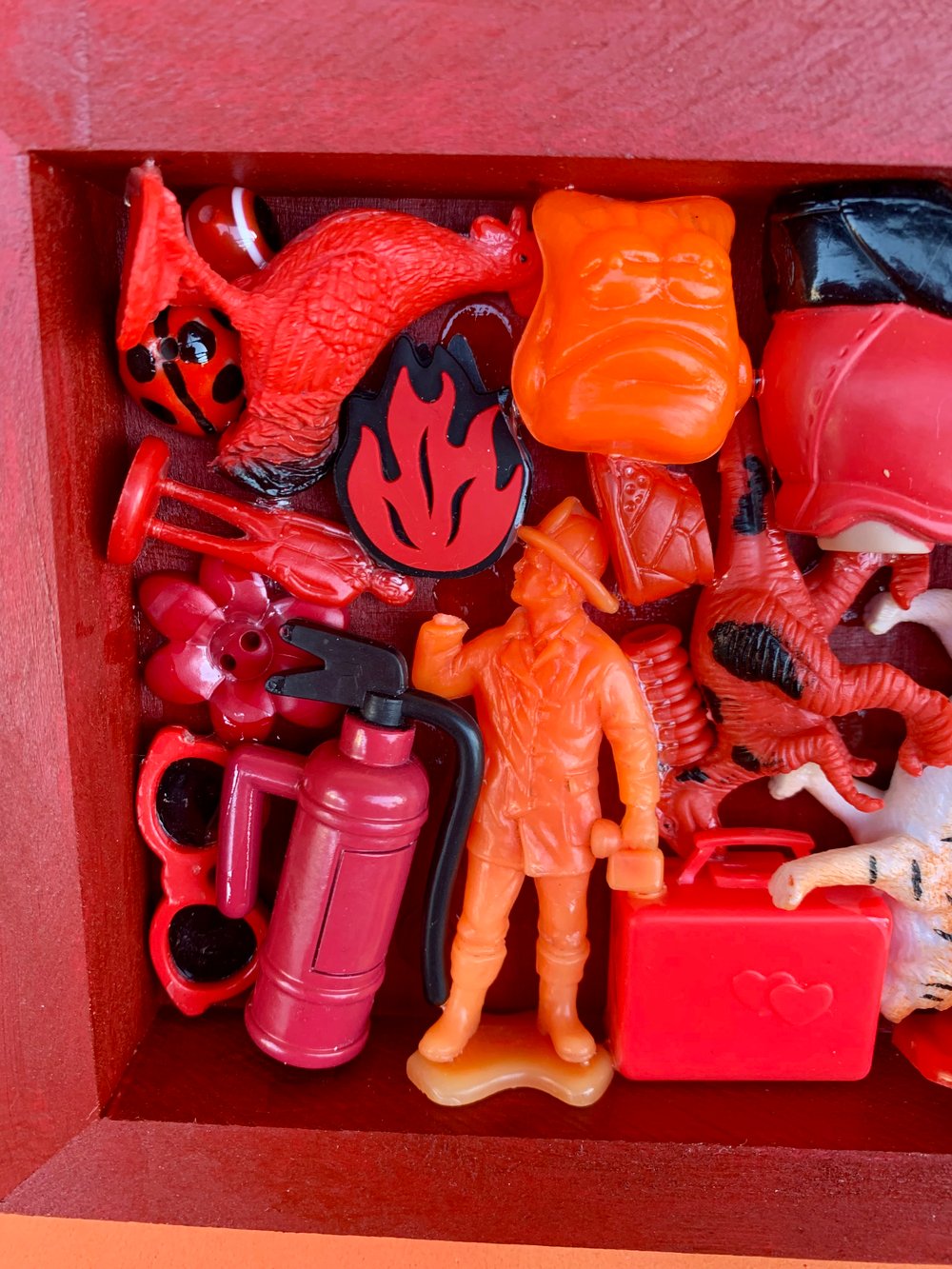 Faded Red Toy Box
