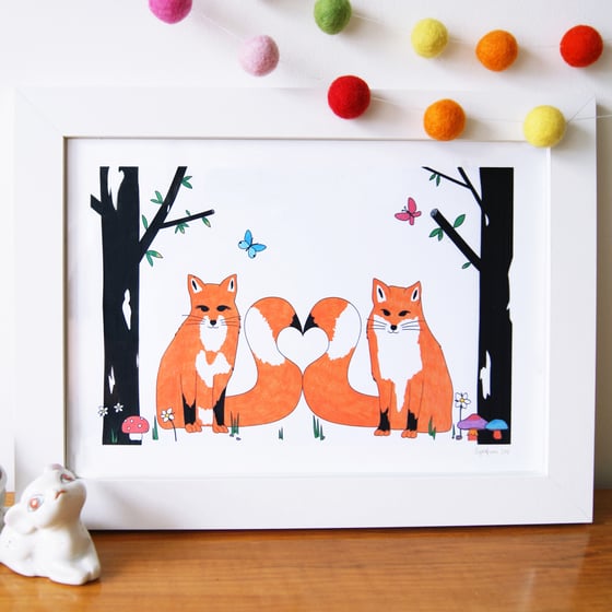 Image of Love Foxes Art Print