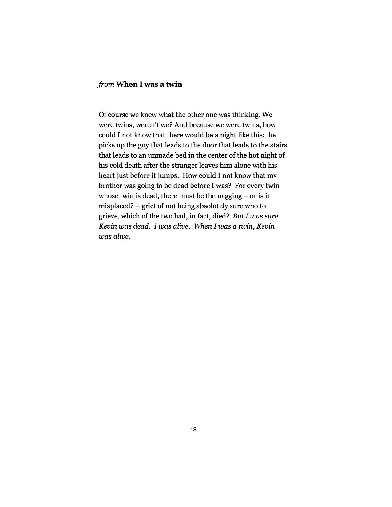 Image of *LAMBDA & THOM GUNN FINALIST* The Talking Day by Michael Klein