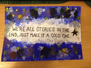 Image of DOCTOR WHO QUOTE ACRYLIC CUSTOM PAINTING