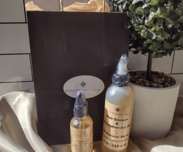 Image of Hair Growth & Strengthening Oil (Squeeze Bottle) 4 oz + Beard Oil 1 oz