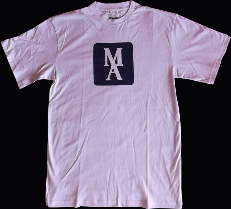 Image of Muchacho Tall Tee - White / Blue Logo