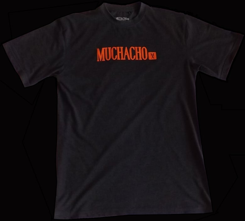 Image of Muchacho Tall Tee - Charcoal / Orange print