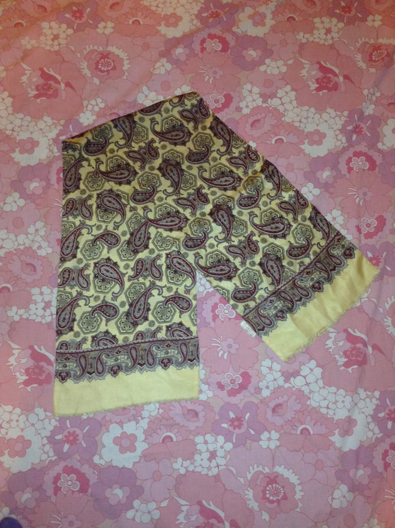 Image of Acetate Twill Paisley Scarf