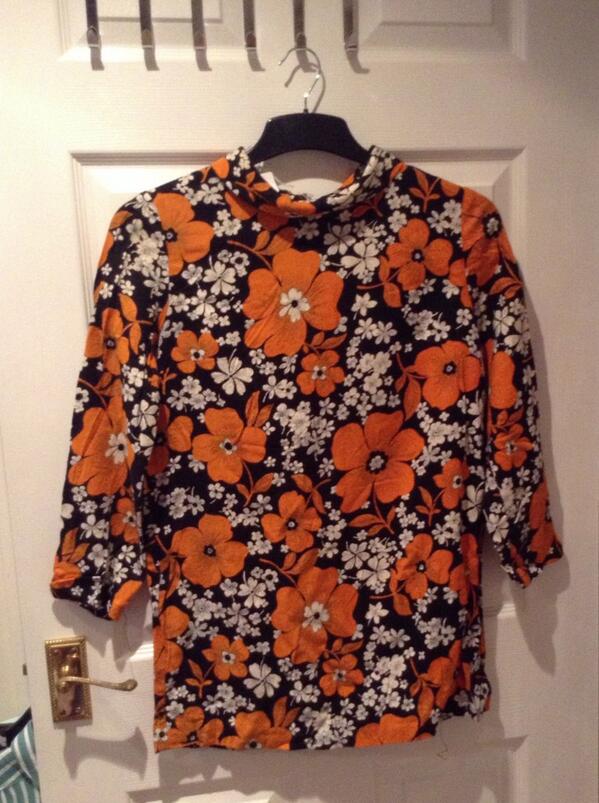 Image of 60's Floral Mini Dress Size 12