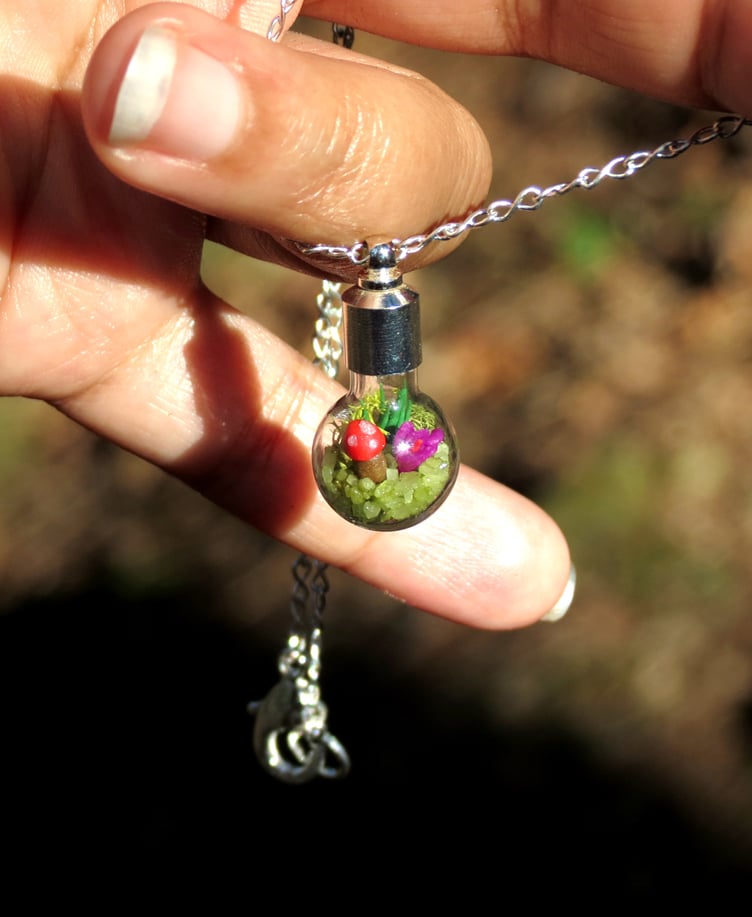 Image of Ecosphere Necklace, Springtime Pendant Necklace, by Hieropice