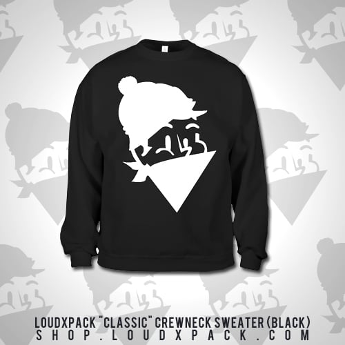 Image of PRE ORDER - LoudxPack "Classic" Crewneck Sweater (Black) 