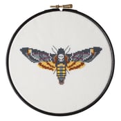 Image of Yellow Moth cross-stitch PDF pattern