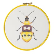 Image of Yellow Beetle cross-stitch PDF pattern