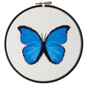 Image of Blue Butterfly cross-stitch PDF pattern